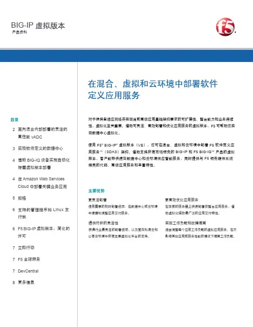 F5 BIG-IP 虚拟版本