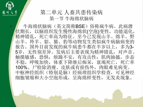 2013执业兽医资格考试人畜共患传染病