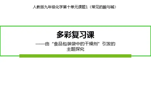 多彩复习课——由“食品包装袋中的干燥剂”引发的主题探究