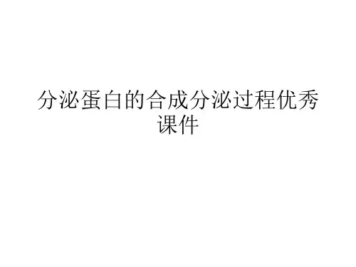 分泌蛋白的合成分泌过程优秀课件