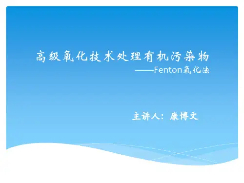 高级氧化技术处理有机污染物