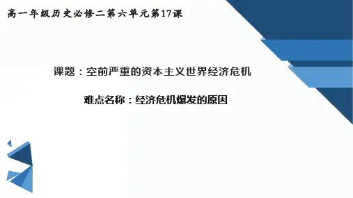 人教版高中历史必修二课件-第17课 空前严重的资本主义世界经济危机6