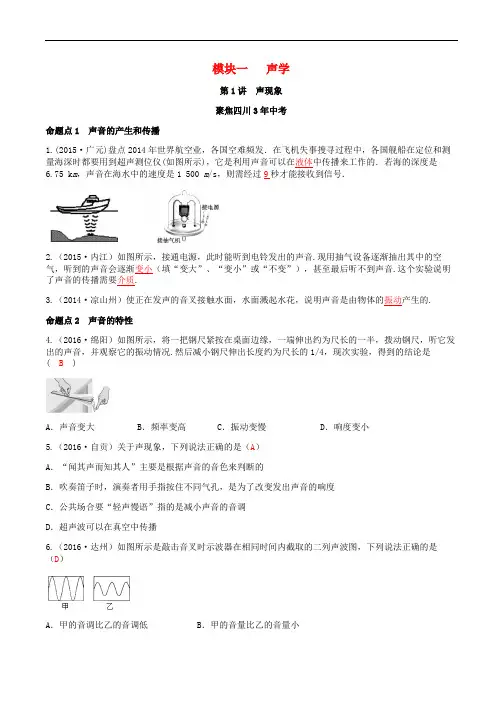 【初中物理】四川省中考物理专题复习(24份) 人教版10