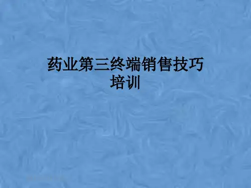 药业第三终端销售技巧培训