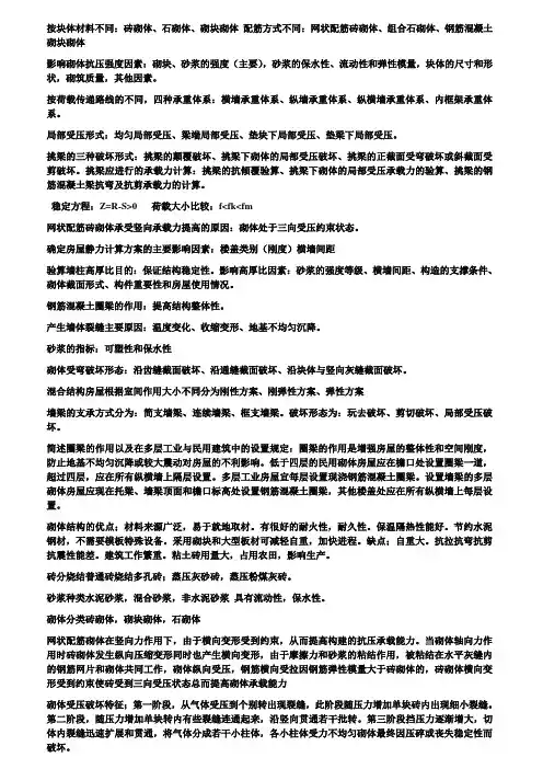 砌体结构资料