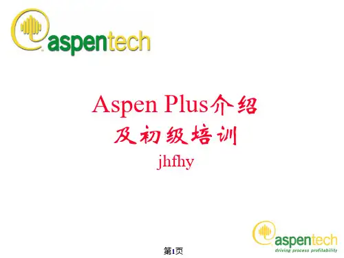ASPEN内部培训及使用经验