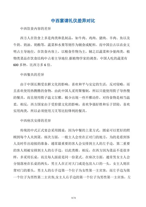 【商务礼仪】中西宴请礼仪差异对比