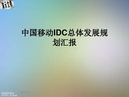 中国移动IDC总体发展规划汇报