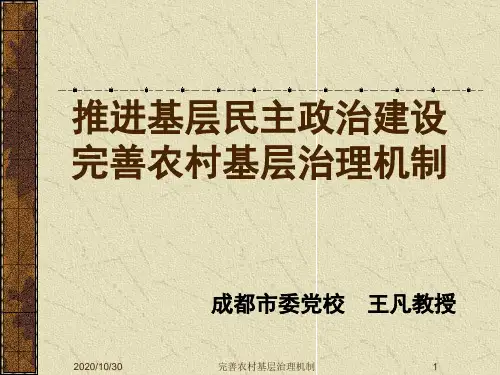 推进基层民主政治建设完善农村基层治理机制(宣讲).pptx