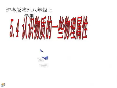 认识物质的一些物理属性5.4和5.5
