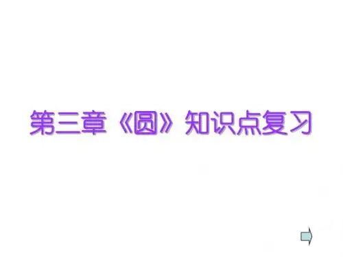 九年级数学圆复习1