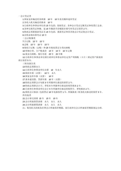 会计凭证类