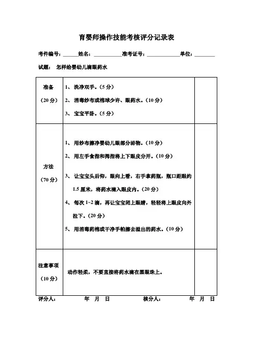 给宝宝滴眼药水