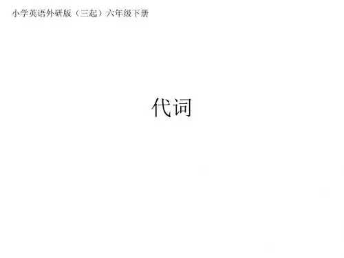 小学英语外研版(三起)六年级下册代词
