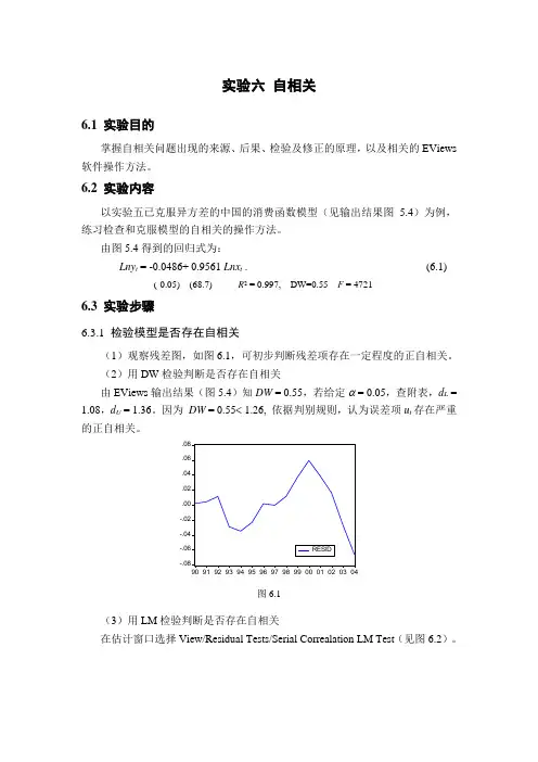 实验六 自相关