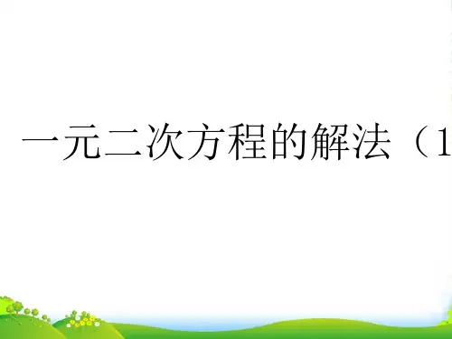 浙教版八年级数学下册第二章《一元二次方程的解法》公开课课件