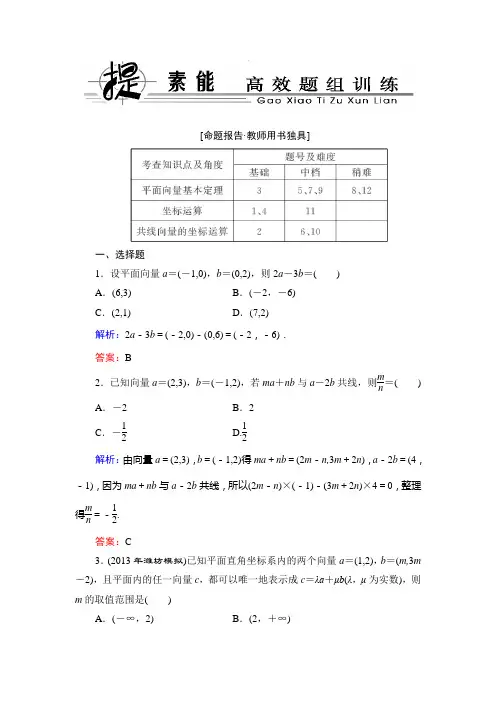 高考数学总复习提素能高效题组训练4-2