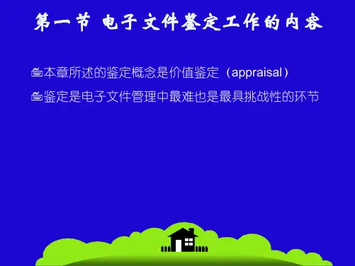 电子文件的鉴定与归档