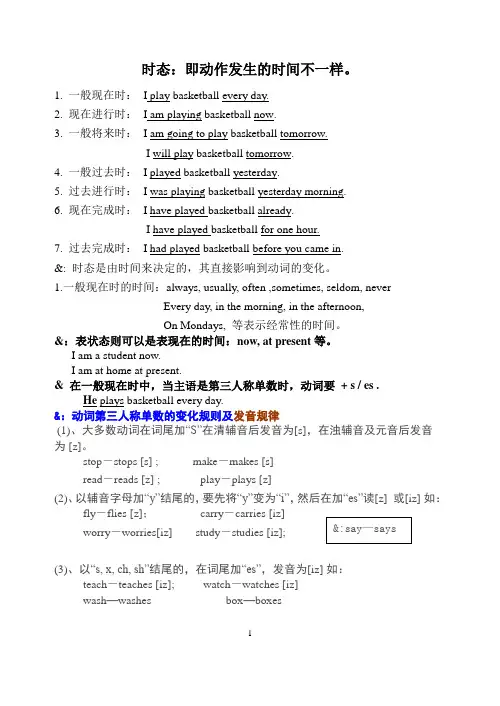 各种时态