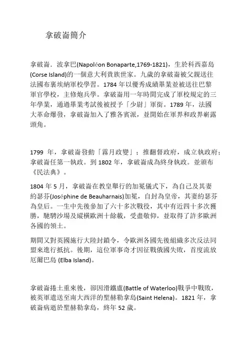 拿破仑简介 2