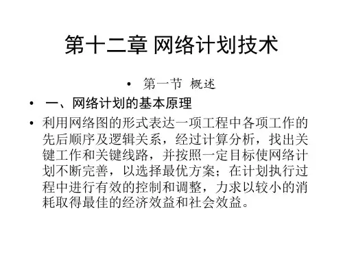 工程网络计划技术