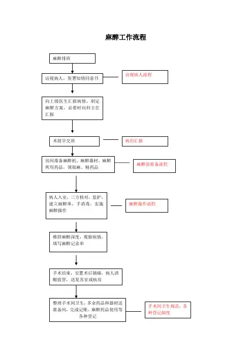麻醉工作流程