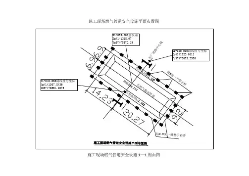 施工现场燃气管道安全设施平面布置图