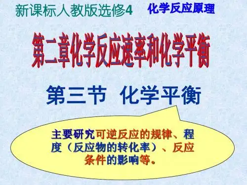 化学：2.3《化学平衡》课件(新人教版选修4)