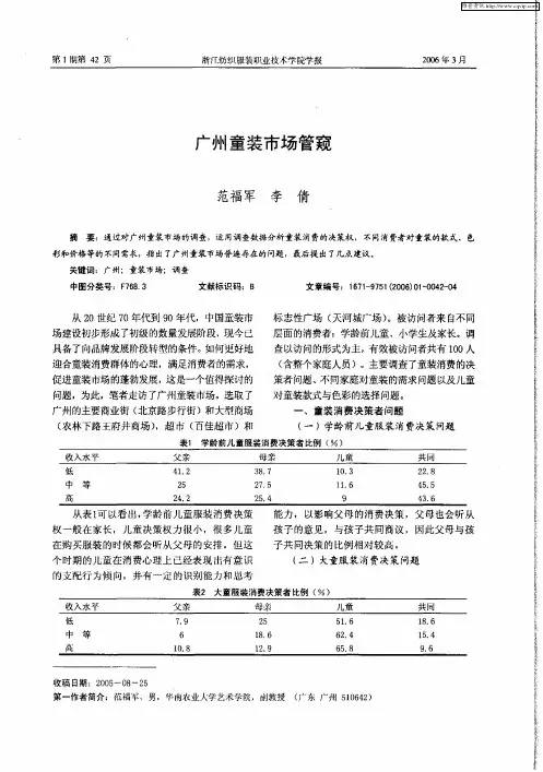 广州童装市场管窥