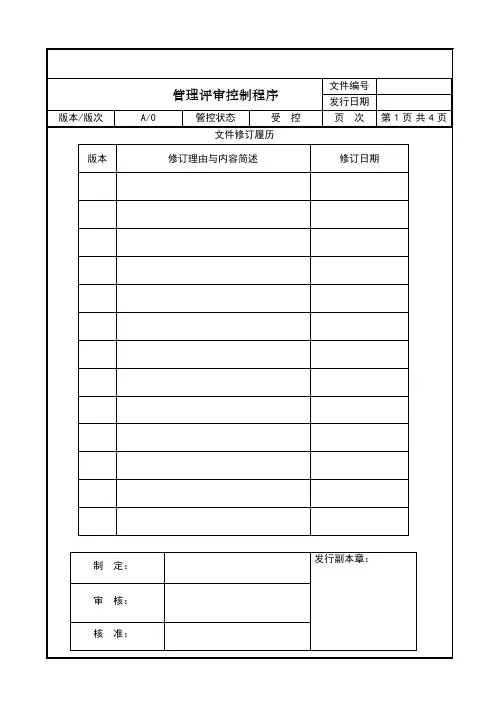 管理评审控制程序