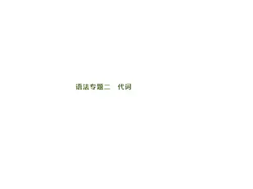 2020高考英语语法专题二 代词