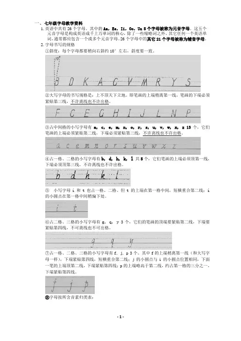 七年级英语上册各单元知识点汇总