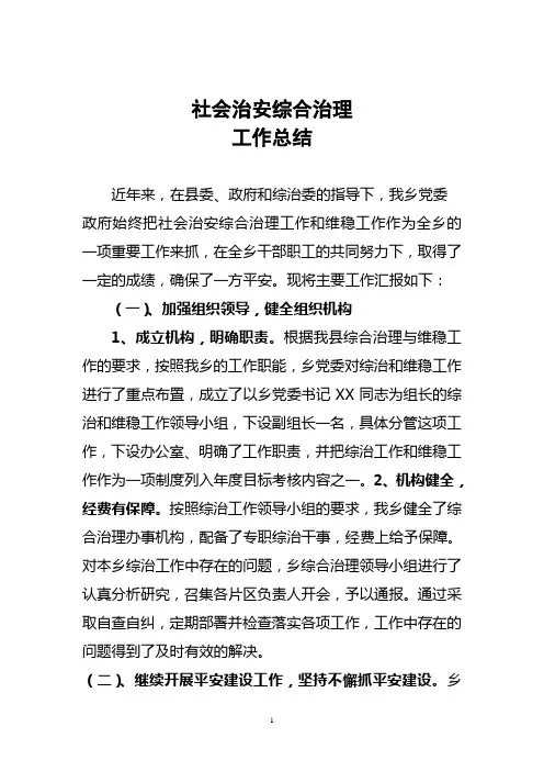 综治工作总结 2
