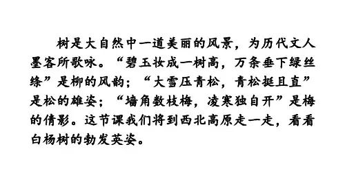 部编版八年级语文上册15《白杨礼赞》
