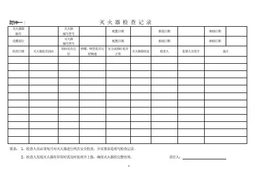 消防设施检查记录表 2