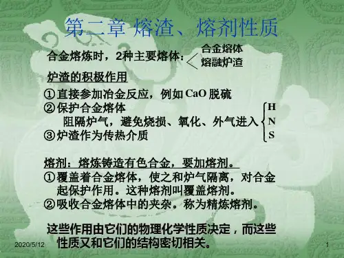 第二章 熔渣、熔剂性质