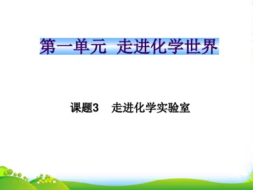 人教版九年级化学课件：1.3走进化学实验室 (共23张PPT)