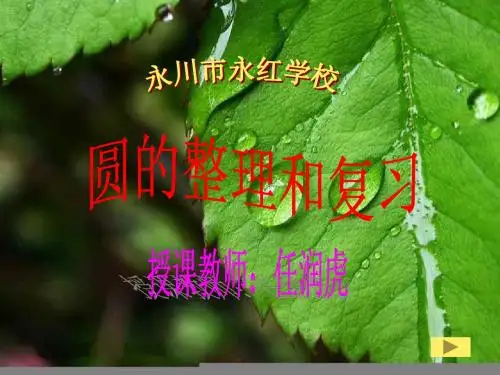 圆的整理和复习--旧人教版