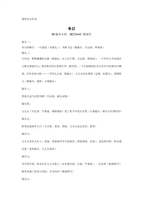视听语言作业