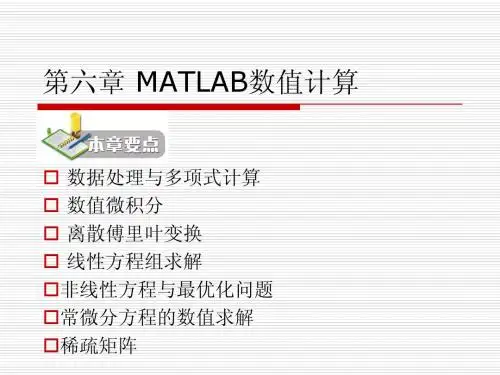 6MATLAB数值计算