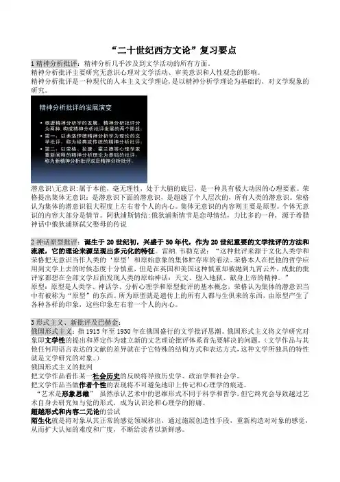 西方文论应试