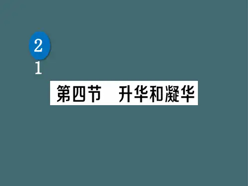第一章 第四节 升华和凝华—2020秋北师大版八年级物理上册练习课件