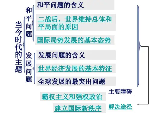 和平与发展:时代的主题