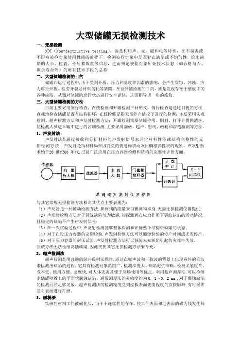 大型储罐无损检测技术