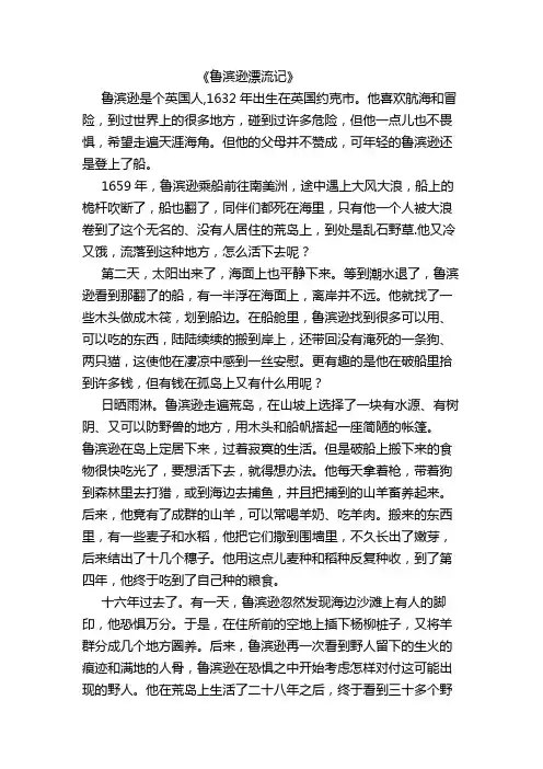 鲁滨逊漂流记 3
