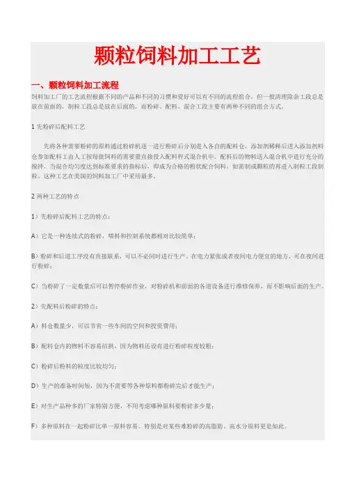 颗粒饲料加工工艺