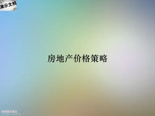 房地产价格策略