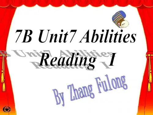 牛津译林版7B Unit7 Abilities Reading课件(共37张PPT)