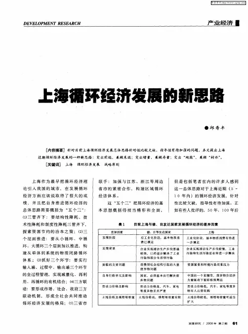 上海循环经济发展的新思路