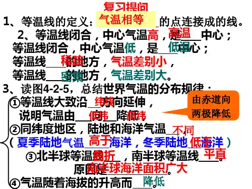 降水的变化与差异